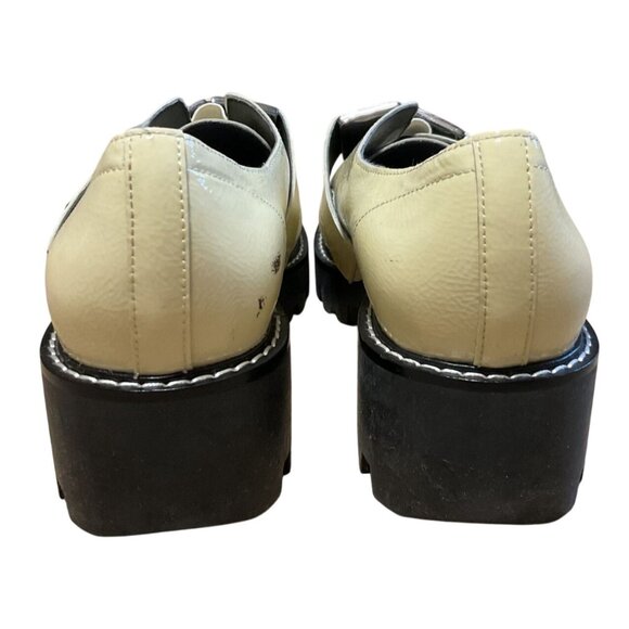 Donald J Pliner Eames Lug Slip On Loafer Ivory Patent Leather Women Size US 9 - Picture 5 of 8